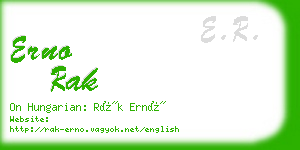 erno rak business card